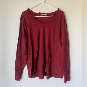 Sonoma Women's Long Sleeve Top - Deep Red